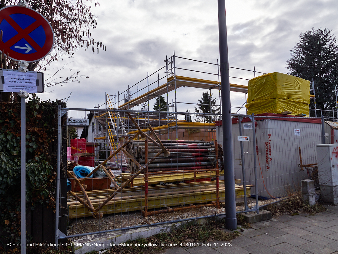 11.02.2023 - Baustelle Niederalmstraße 16 in Neuperlach